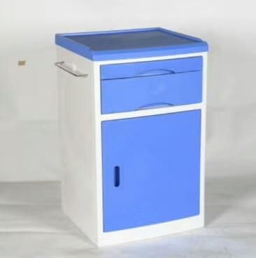 ABS Hospital Bed Side Cabinet, Strong Plastic Hospital Locker with Wheels, Medical Used Storage Cabinet