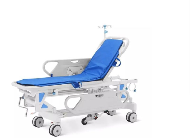 Hospital Manual Adjustment Emergency Stretcher Bed