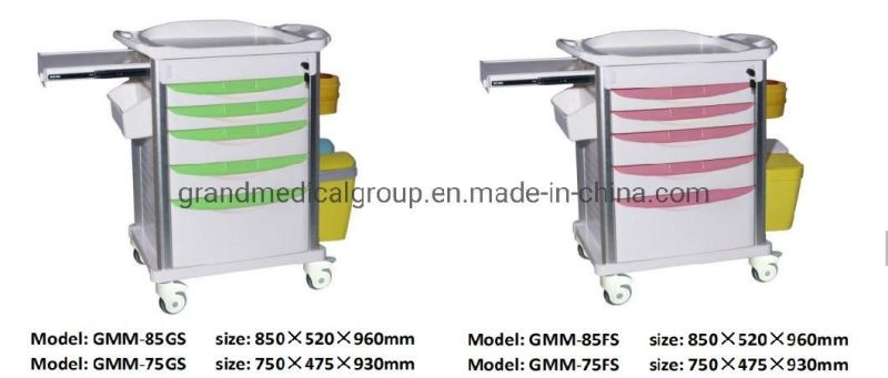 Hospital Equipment ABS Emergency Medicine Cart Medical Clinical Delivery Drugs Trolley