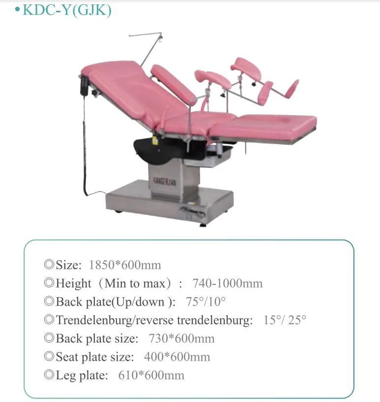 High Quality Hospital Gynecological Equipment Stainless Steel Multifunctional Electric Hydraulic Operating Bed Adjustable Surgical Operation Table