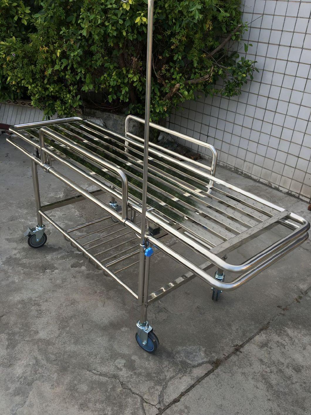 Stainless Steel Stretcher with Four Castors