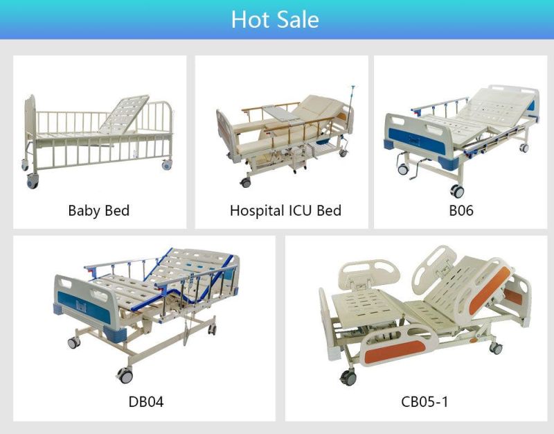 Manual Adjustable Hospital Patient Bed with Silent Wheel B04