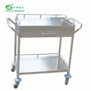 Hospital Medicine Trolley with Drawer Surgical Instrument Trolley (HR-789A)