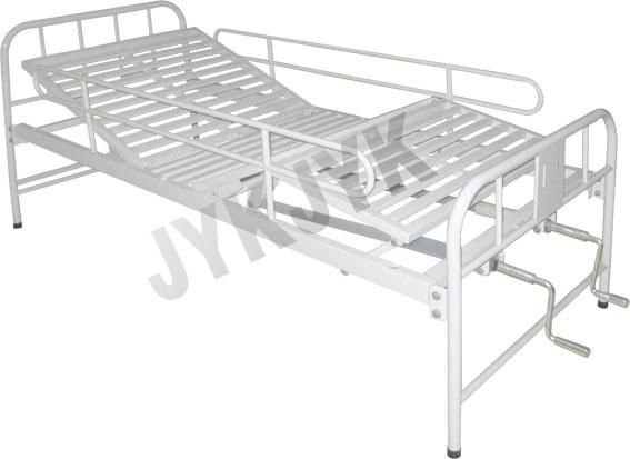 Stainless Steel Two Functions Manual Bed Hospital Bed