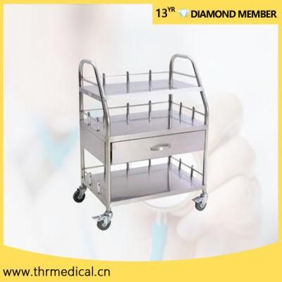 Medical Stainless Steel Trolley (THR-B023)