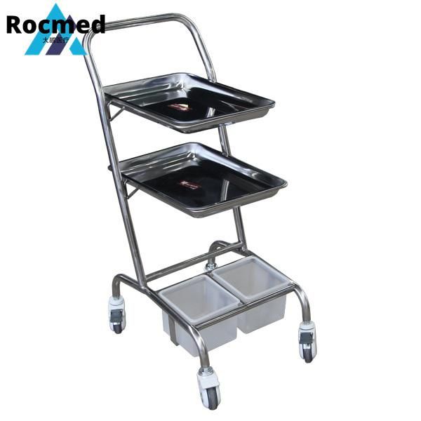 Surgical Trolley Stainless Steel Material Water Cleaning Kick Bucket with Wheels Medical Hospital Used