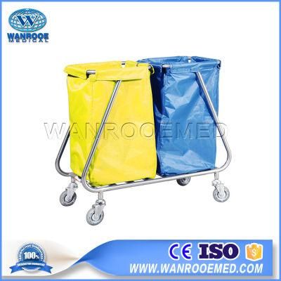 Bss025 Hospital Stainless Steel Dirty Dressing Laundry Trolleys
