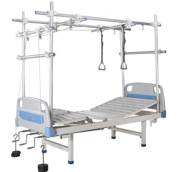 ABS Medical Hospital Equipment Orthopedic Traction Two Function Mobile Hospital Bed for Medical Supply