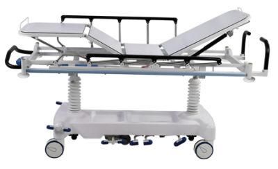 Hospital Ambulance Transfer Bed Medical Trolley Luxury Hydraulic Flat Patient Transfer Vehicle Stretcher Cart