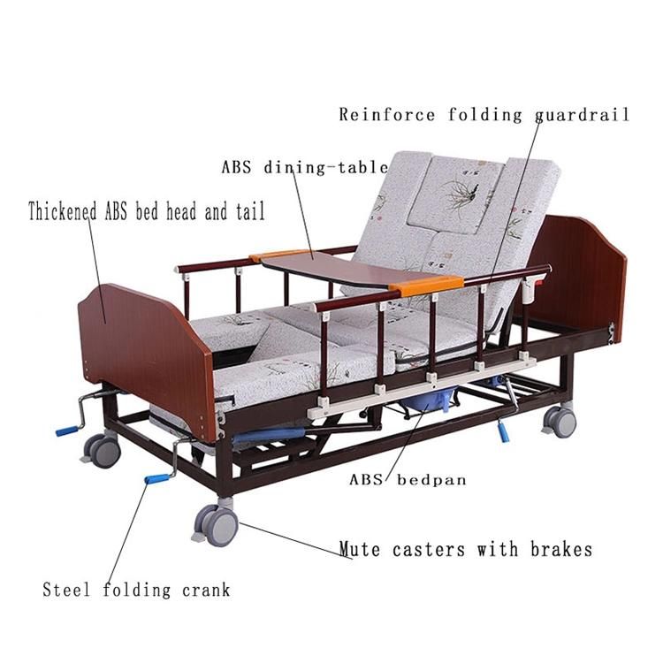 Wooden Electric Hand Operated Manual Household Elderly Care Bed Price