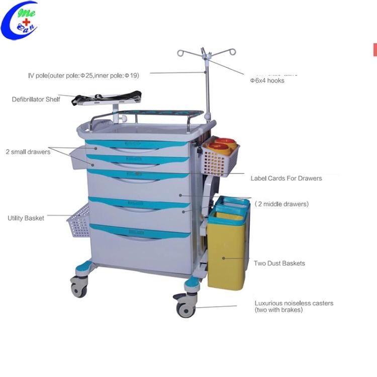 Hospital Emergency Drugs Trolley Hospital Furniture Ward Devices