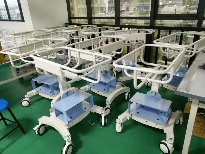 Veterinary Customized Stainless Steel Medical Ventilator Trolley Endoscope Transport Cart Monitor Trolley