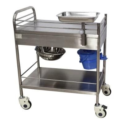 Mn-SUS012A High Quality Hospital Operating Room Use Instrument Stainless Steel Medical Trolley