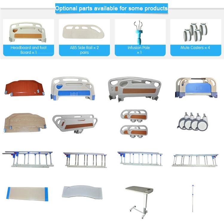 2 Crank 2 Function Manual Hospital Nursing Medical Bed for Patients