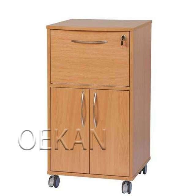 Modern Hospital Movable Wooden Bedside Cabinet in Doctor Office