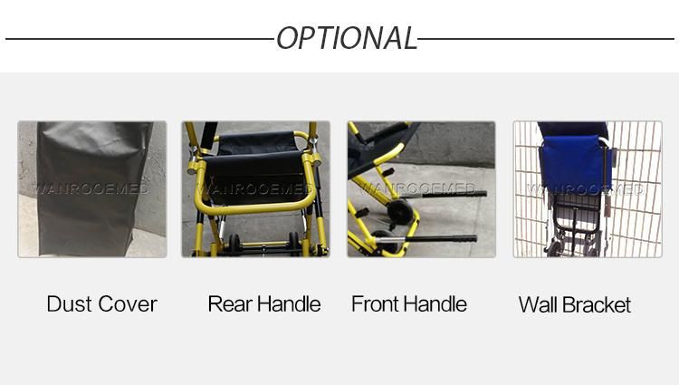 Ea-6g Medical Furniture Aluminum Alloy Evacuation Manual Foldable Stair Climbing Wheelchair