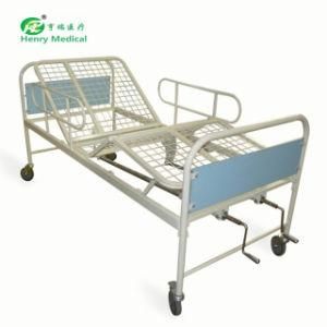 Good Price Steel Two Crank Patient Bed Manual Hospital Bed for Sick (HR-630)