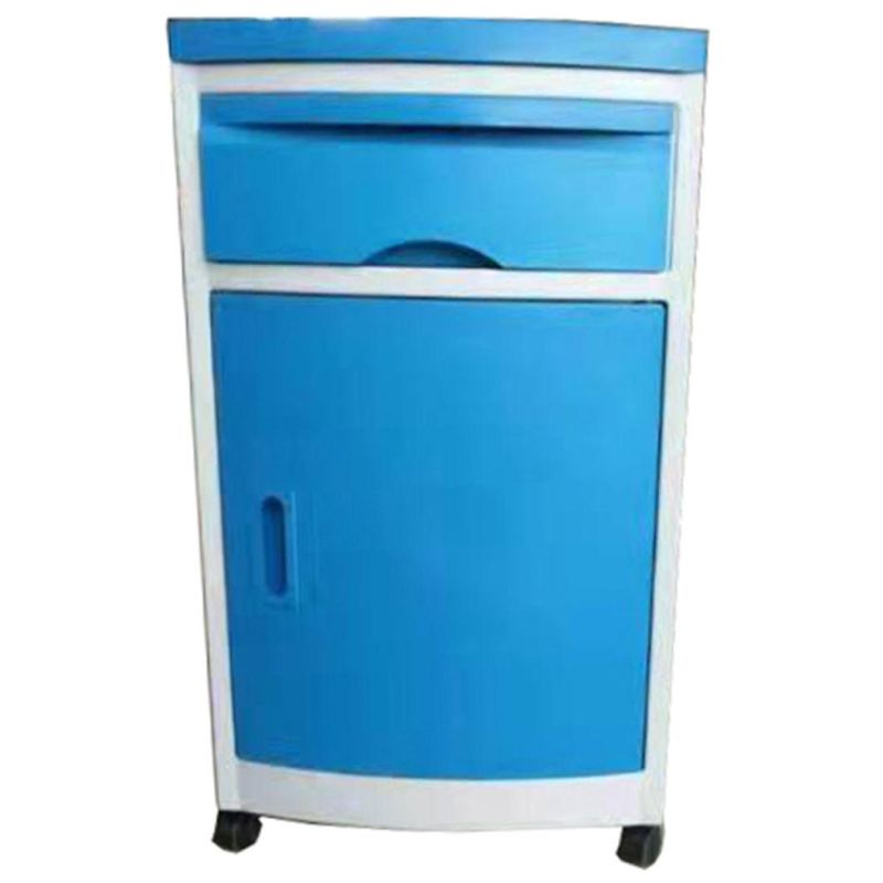 High Quality Cheap ABS Hospital Bed Side Storage Cabinet with Drawer 