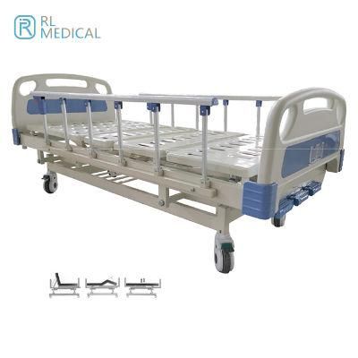 Cheap Price Adjustable 3 Function Manual Hospital Bed Medical with Three Cranks for Sale