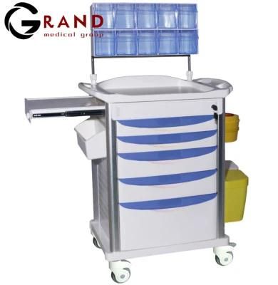 Muti Function Medical ABS Plastic Anesthesia Trolley of Hospital Furniture/ Hospital Furniture Medical Equipment Size Customized