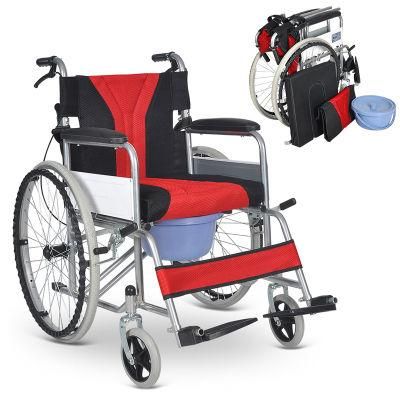 High Quality Hospital Furniture Medical Equipment Aluminum Folding Manual Wheelchair