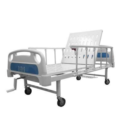 Medical Equipment Nursing Bed ABS Single Crank Manual Hospital Bed for Sale