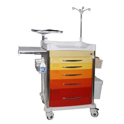 Hospital Drugs Nursing Cart Emergency Trolley Medical Equipment for Clinic