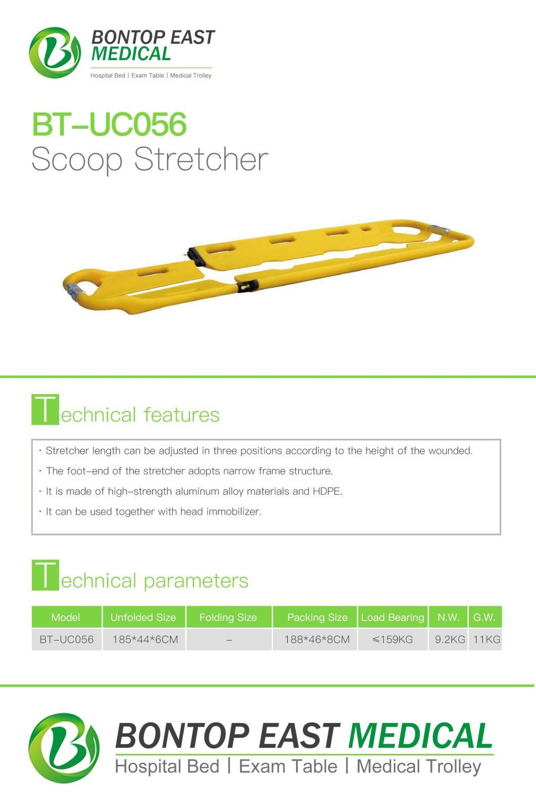 First Aid Products Foldable Plastic Scoop Stretcher Allowed X-Rays