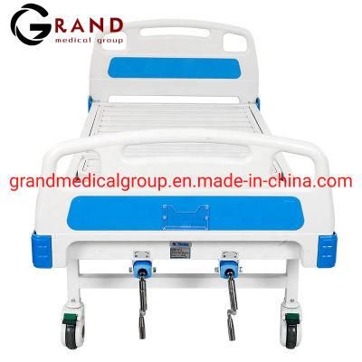Hospital Furniture High Performance Cost Two Crank Medical Bed Manual Hospital Bed for Patient Medical Supplies