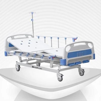 Approved for Clinic Use Stainless Steel Cranks Manual Medical 3 Functions Hospital Bed