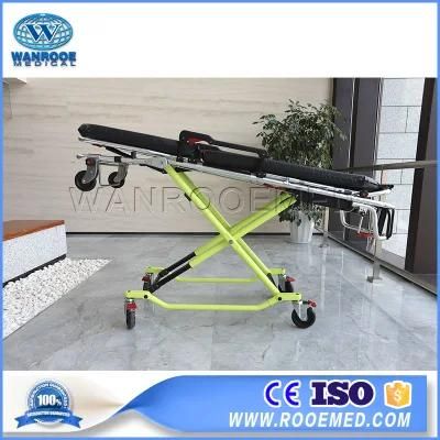 Ea-3G Medical Adjustable Folding ABS Manual Emergency Patient Trolley Ambulance Stretcher