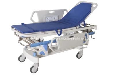 Hospital Manual Patient Transport Stretcher Luxurious Central Control Hydraulic Emergency Stretcher Transfer Patient Trolley