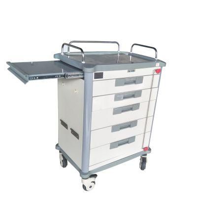 Mt Medical Hot Sales ABS Medical Trolley Cart with Five Drawers for Sale