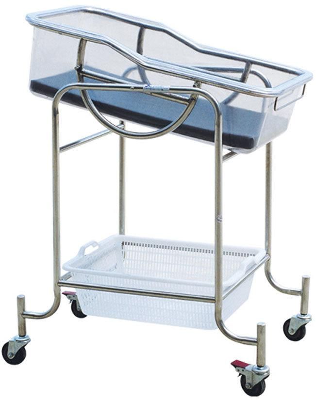 Stainless Steel Hospital Baby Bassinet