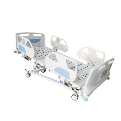 Mn-Eb017 Manual ABS Five Function Nursing Beds Electric ICU Standing Beds for Hospitals
