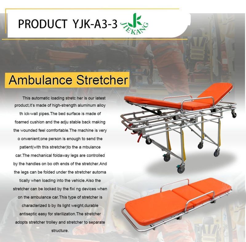 Best Selling Portable Hospital Trolley Folding Medical Ambulance Stretcher
