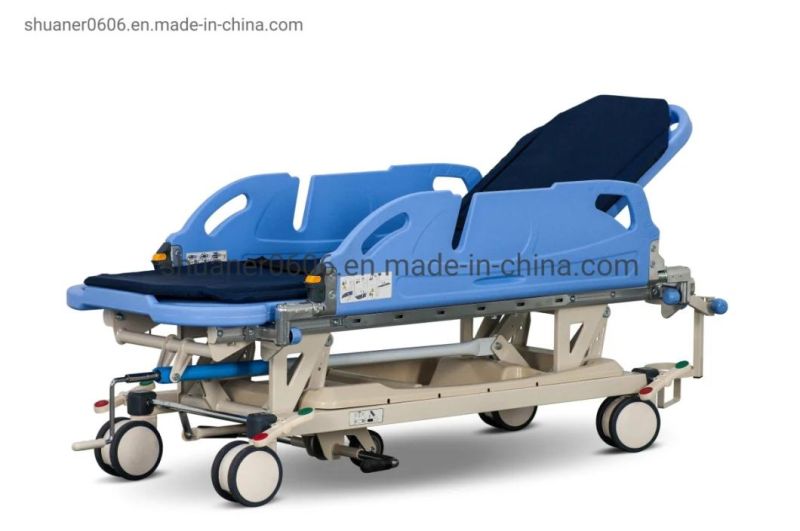 Shuaner Hospital Equipment Medical Hydraulic Emergency Transfer Folding Stretcher Factory