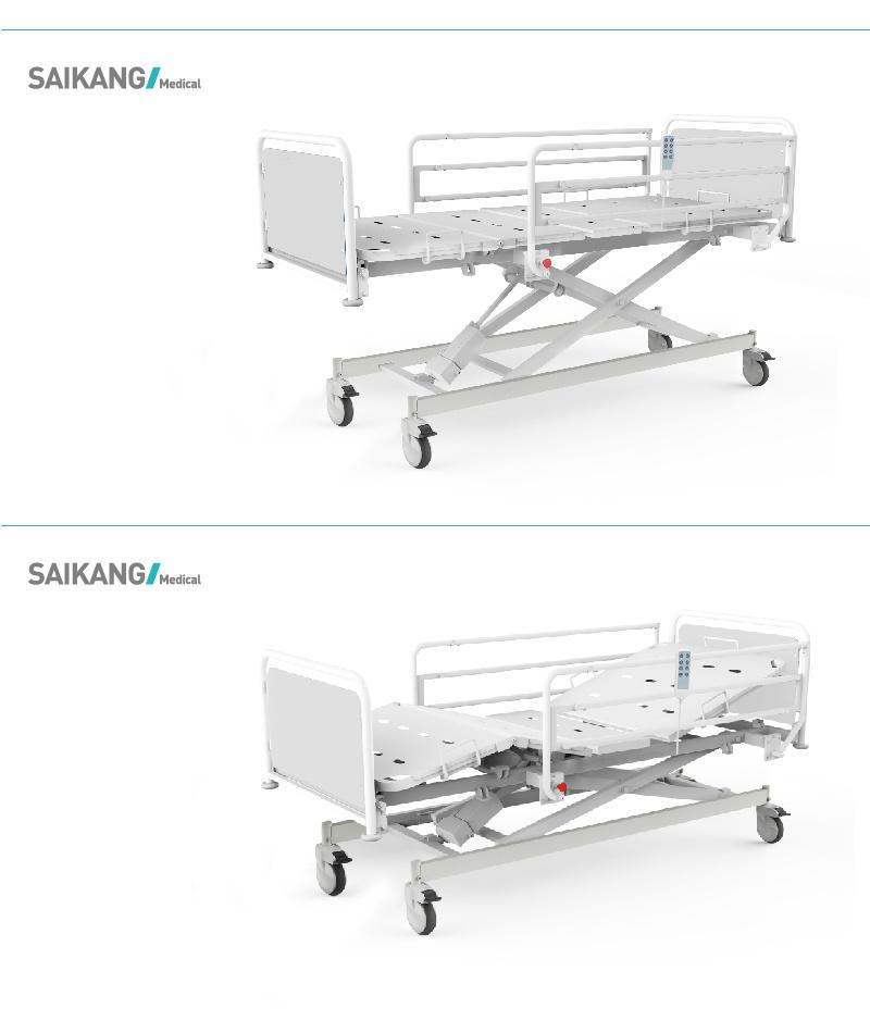 Y6n6s Clinic Electric ICU Lateral Tilt Medical Hospital Bed with Height Adjustable