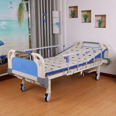 High Quality Hospital Furniture Two Function Hospital Bed with Manual 2 Cranks