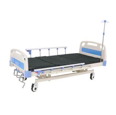 Best Price Manual Three Cranks 3 Function Hospital Bed ABS Patient Bed Medical Equipment Fowler Bed