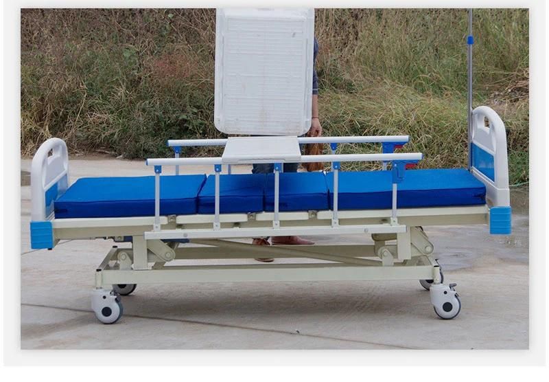 Stainless Steel Nursing Equipment Patient Manual Multi-Function Hospital Bed with CE Approved