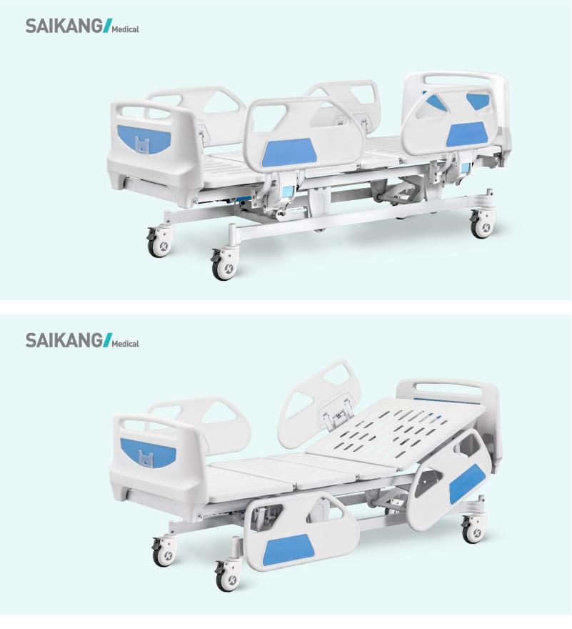 B6e Cheap Adjustable Multifunctional Electric ICU Bed with ABS IDE Rails