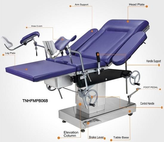 Manual Hydraulic Delivery Table, Operation Table for Gynaecology and Obstetrics (HFMPB06B)