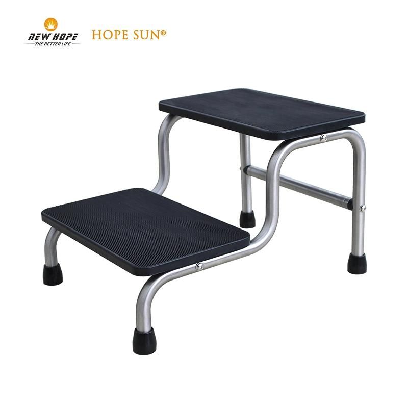 HS5608 Double Layer Stainless Steel Footstool Hospital Clinic Two Steps Foot Stool