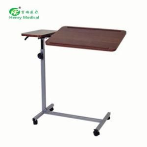 Hospital Dining Table Adjustable Overbed Table Table Top Rotatable (HR-204)