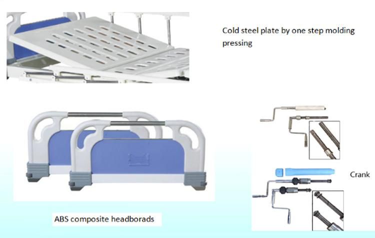 Medical One Crank Manual Hospital Bed with ABS Headboards