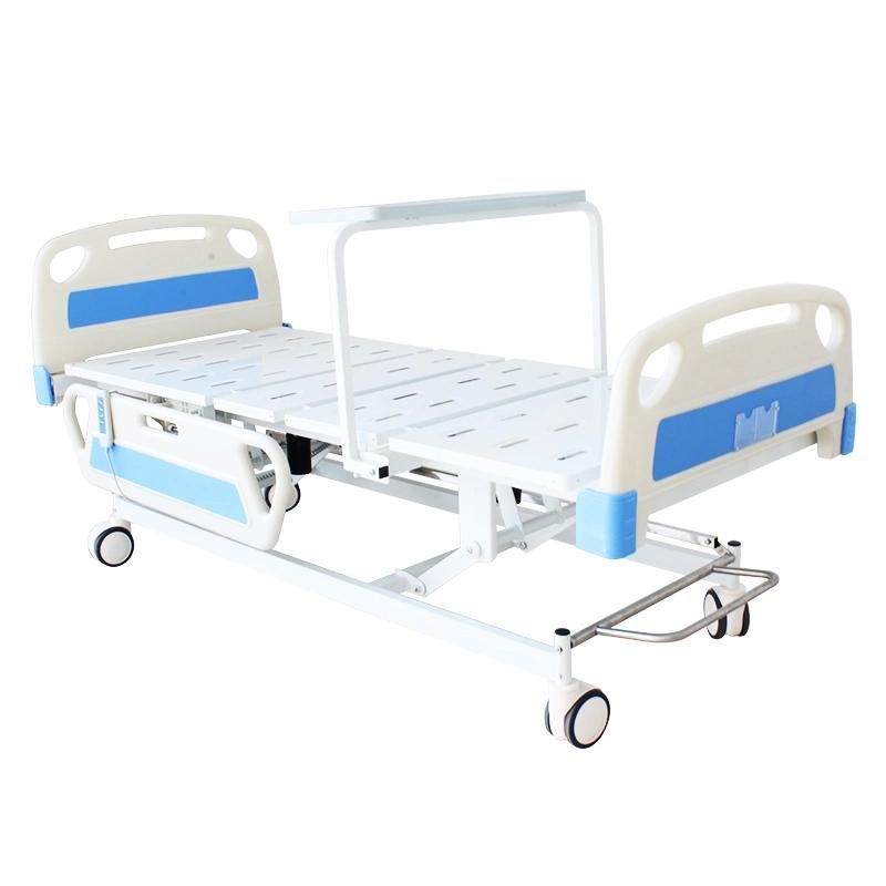 HS5107T Electric 3 Function Patient beds Medical Clinic Hospital Bed - for Home Care Use and Medical Facilities - Easy Transport Casters