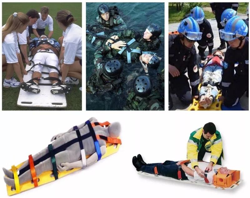 PE Material Emergency Transfer Plastic Spine Board Rescue Stretcher