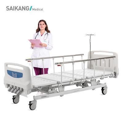 B4w Saikang Factory Metal 4 Canrk Multifunction Foldable Medical Patient Manual Hospital Bed Manufacturers