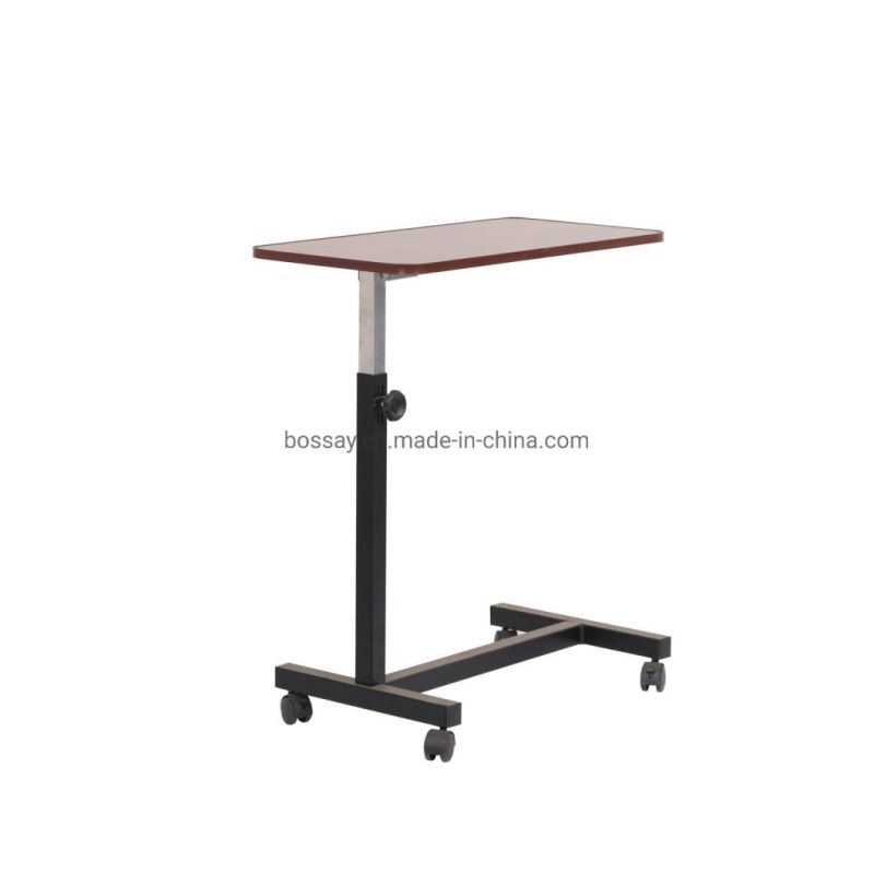 Over Bed Table Side Rolling Table with Lockable Wheels, Medical Portable Notebook Laptop Desk